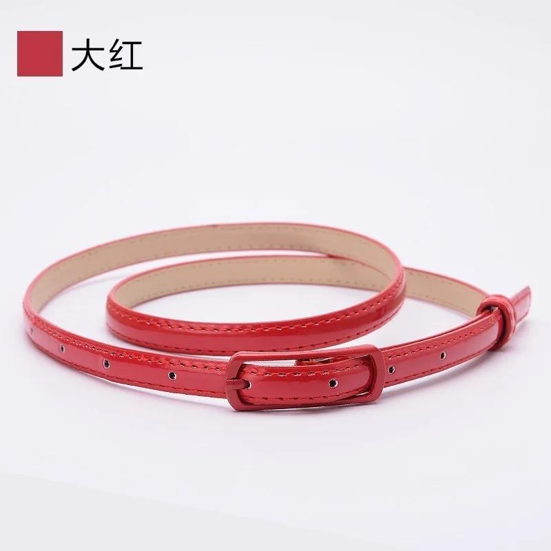 Ladies Fine Belt Japanese Word Buckle PU Belt Ladies Fashion Belt Thin Waist Skirt