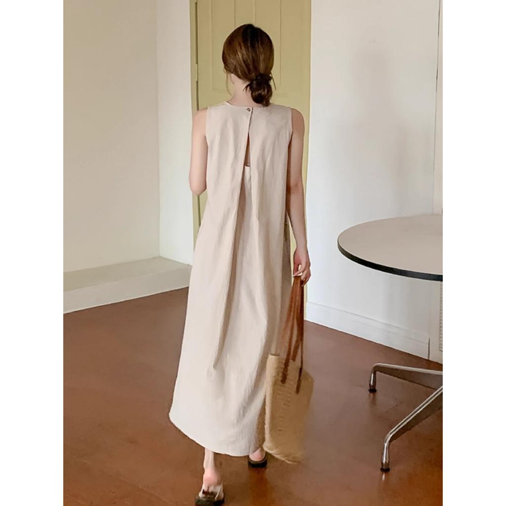 Daily commute casual temperament pendant dress large size fat mm thin straight halter skirt vest skirt long skirt