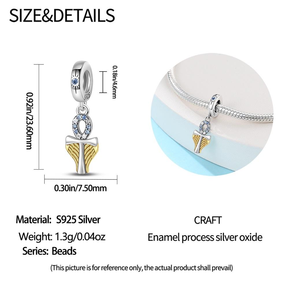 Copper Egyptian Symbol Amulet Pendant Ankh Eye Of Horus Charm Fit Original Charms Bracelet Women Diy Jewelry Gift