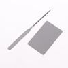 Premium Stainless Steel Makeup Palette 2Pcs Set with Rod Smooth Surface for Personal Daily Cosmetic Mixing