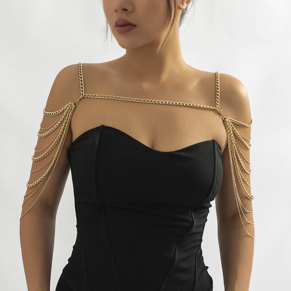 Multilayer Shoulder Chain for Women Punk Long Tassel Neck Body Jewelry Party Gifts