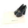 Makellose Sergio Rossi Pumps SR NORA Chunky Heel Leder schwarz Leder Damen 36.5 Gebraucht
