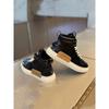 Comfortable and Simple To Create Fashionable Spring and Autumn Thick-bottomed Casual High-top Leather Panels XS