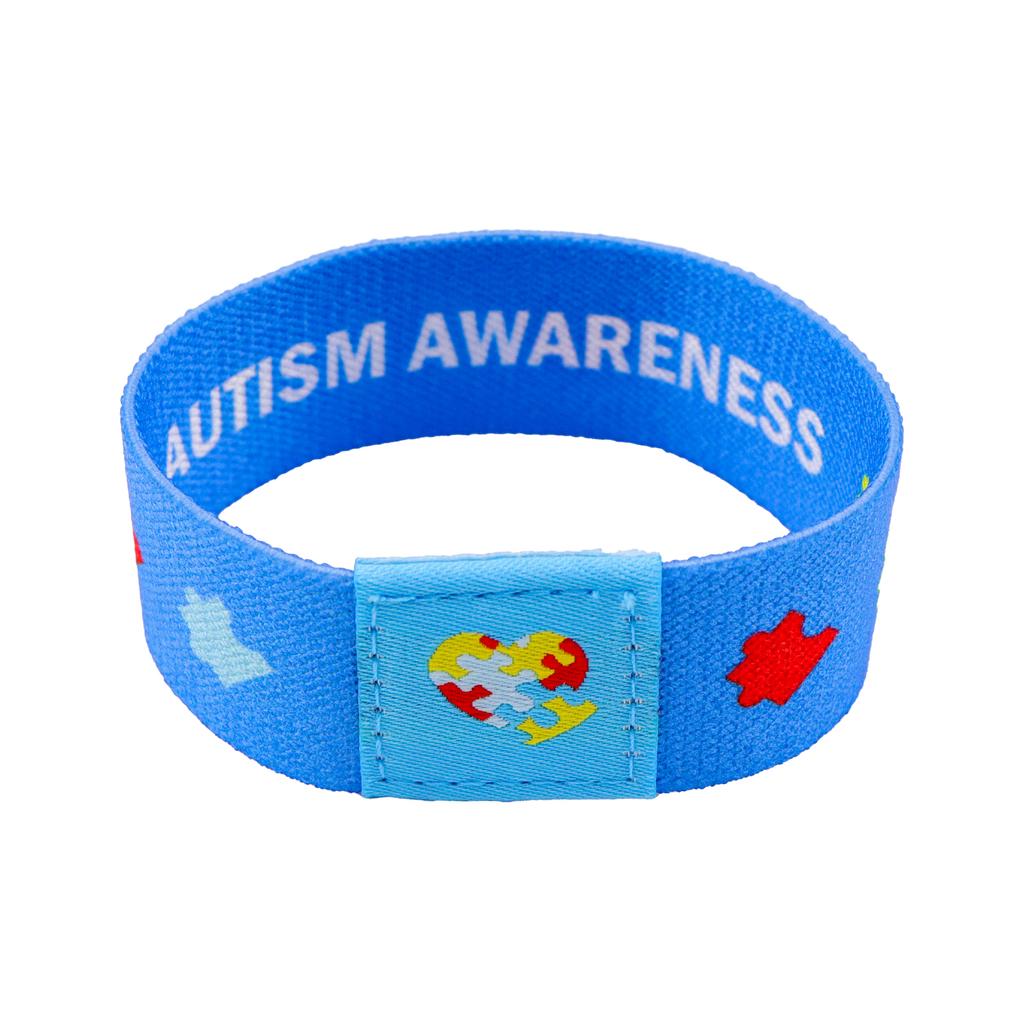 Autism Awareness Puzzle Men Women Stretch Wristband Bracelet Colorful Wide Band Bangles Armband Fashion Accessories Gifts