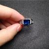 Buyee 925 Sterling Silver Male Ring Finger Blue Crystal Ring for Men Fashion Wedding Fine Jewelry Circle Gift