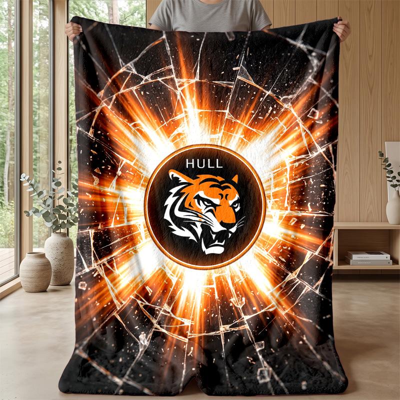 Hull City Football Print Flannel Blanket, Soft Warm Lightweight Throw Blanket for Sofa Bed Camping