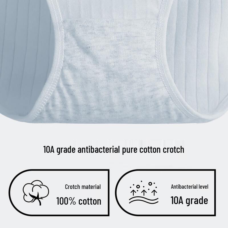 Yalu Girls' Pure Cotton High-Waist Briefs (4-Pack)