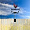 Flower Rooster Wind Vane, Outdoor Garden Decoration, New Metal Wind Vane, Riverbank Chicken Coop Fence Roof Festival Decoration