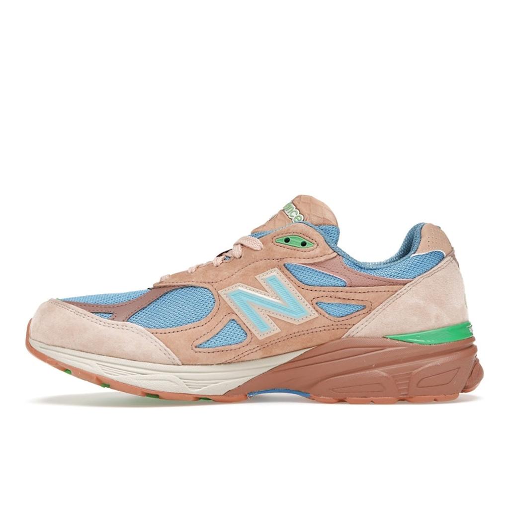 Joe Freshgoods x New Balance 990v3 Made In USA Ubrania na zewnątrz Buty unisex Brązowy Pustynny-Różowy Niebieski M990JG3