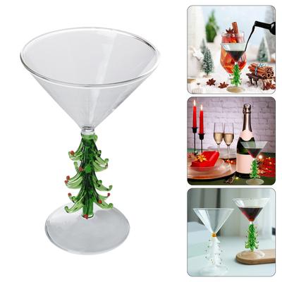 Elegant Transparent Christmas Tree Cocktails Glass Large Capacity Drinking Cup Beverages Drinkware for Party Enthusiasts