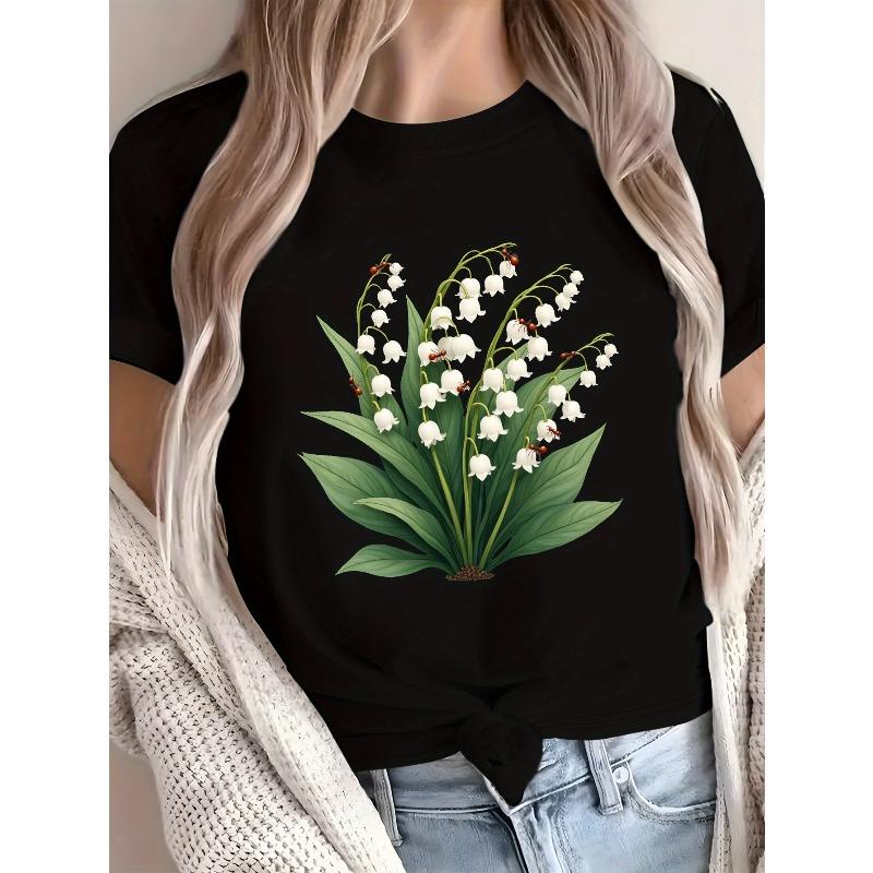 European Size Lily Of The Valley Ants Pure -coded Women's Comfortable T-shirt