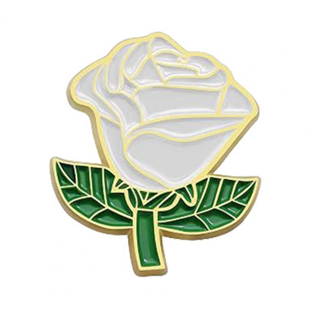 Rose Brooch Pin Minimalist Floral Brooch Enamel Rose Flower Brooch Pin Metal Floral Lapel Accessory Decorative Pin for Hats Bags
