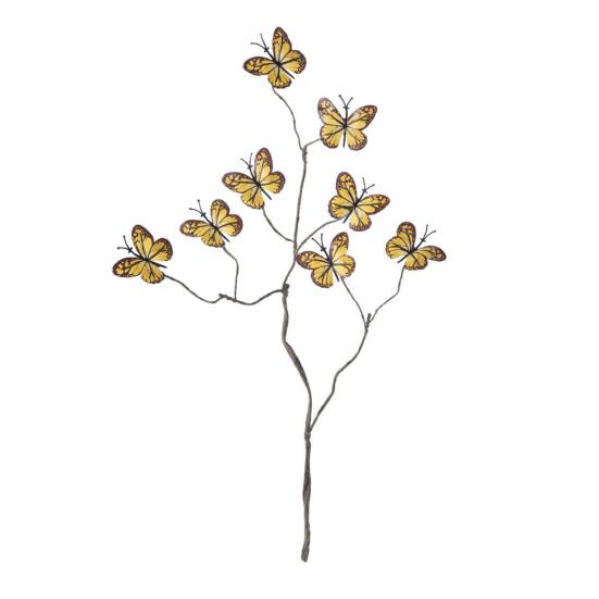 Artificial Butterfly Branches Simulation Stems with 8 Fake Butterflies for Vase Filler DIY Bouquets Home Office Table Decor K