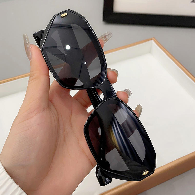 Y2K Cat Eye Sunglasses Trendy Vintage Versatile Shade Sun Glasses Rapper Eyewear High Quality Fashion Accessory