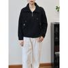 Zipper knitted double-sided cardigan autumn and winter new loose casual versatile solid color sweater jacket women