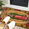 Our Lady Of Guadalupe Maria Office Rug Chair Mat, Entryway Carpet, Suitable for Front Door, Bedroom, Living Room, Desk, Holiday Gift