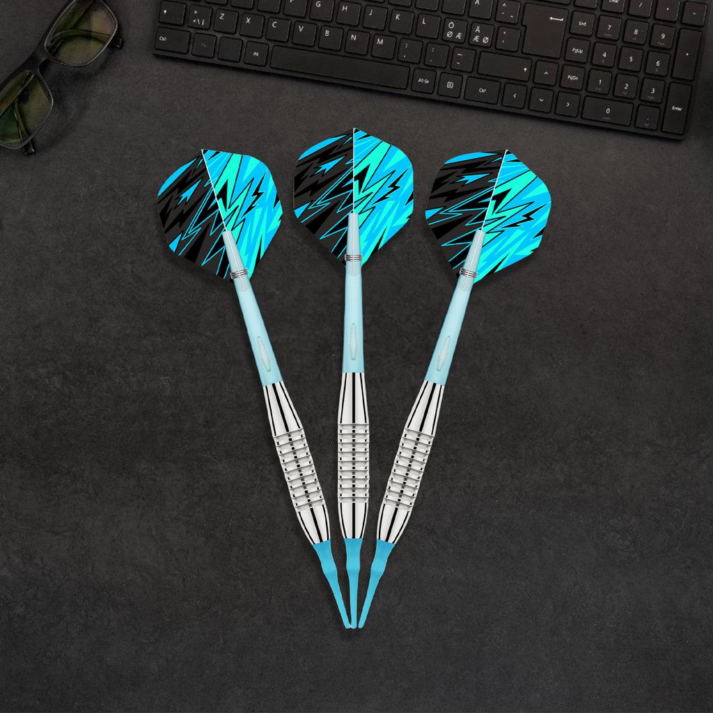 3 Pack Plastic Tip Dart, Not Easy to Break and Bend Professional 18g Soft Tip Dart with Plastic Shafts and Carrying Bag