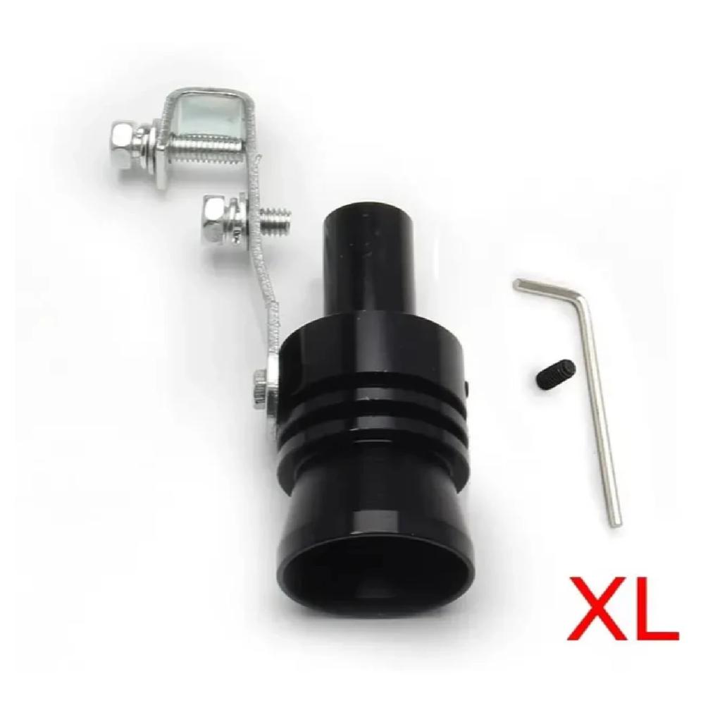 Nastavitelný XL Turbo Sound Simulator Whistle Black Tlumič výfuku řev výfuku pro vozidla Auto