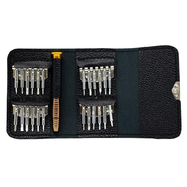 25 in 1 Precise Screwdriver Kit Electronics Repair Tool Driver Extension Rod with Leather Case for Phone Smartphone