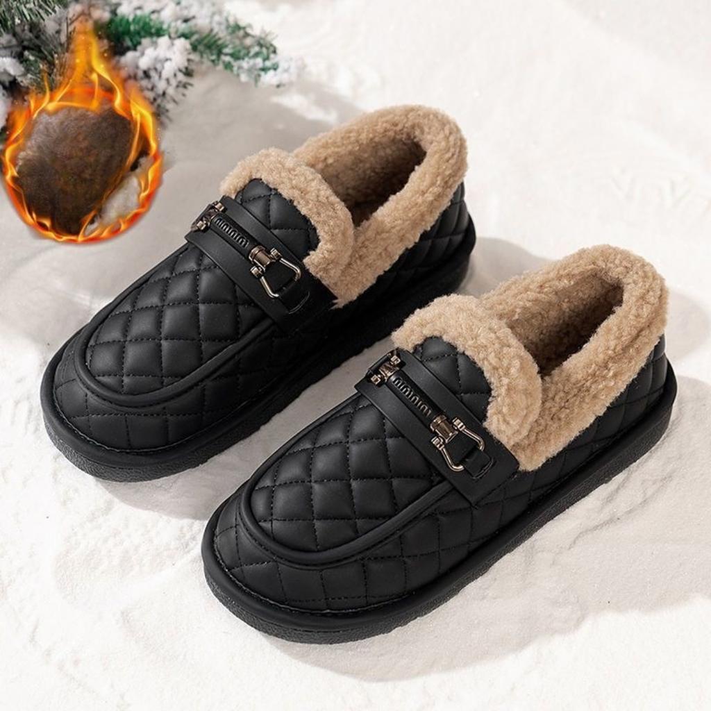 Ladies, Warm Shoes, Cotton Shoes, Non Slip Shoes, Wear-resistant, Comfortable Shoes, Soft Soled Shoes, Plush Cotton