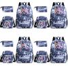3Pcs/set 26 English Letter Printed Large Capacity Bookbag Backpack with Shoulder Bag Pencil Case for Teenager Student Boy Girl School Bag Kid Gift