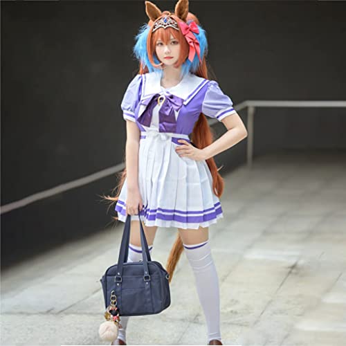 [Formemory] Cosplay Costume Tracen Academy Cosplay Outfit Summer Uniform One-Piece Dress Cosplay Tokai Teio Mejiro McQueen Cosplay Costume Halloween C
