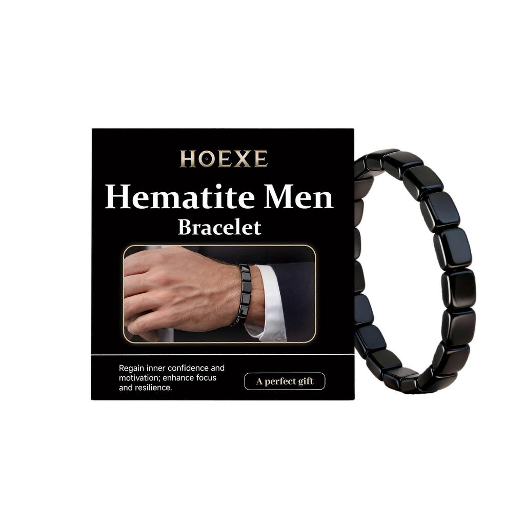 Bracciale da Uomo Hoexe Ematite Lavoro Quotidiano Appuntamenti Gioielli Discreti Accessori Bracciale Semplice All-Match