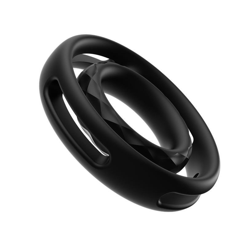 Silicone Male Lock Fine Ring Delay Training Device Penis Exercise Double Ring Adult Pleasure Products