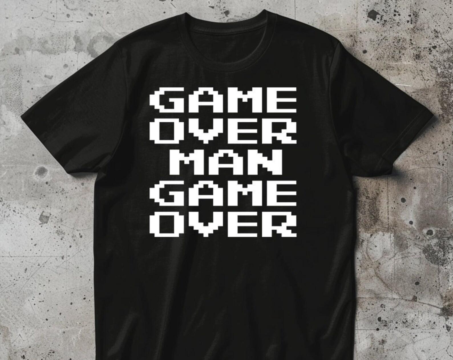 Game Over Man T-Shirt: Pixel Art Unisex Tee S