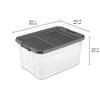 Heavy Duty Clear Plastic Stacker Storage Box with Lid Secure Latching System Ideal Organizing Garage Closet and Attic