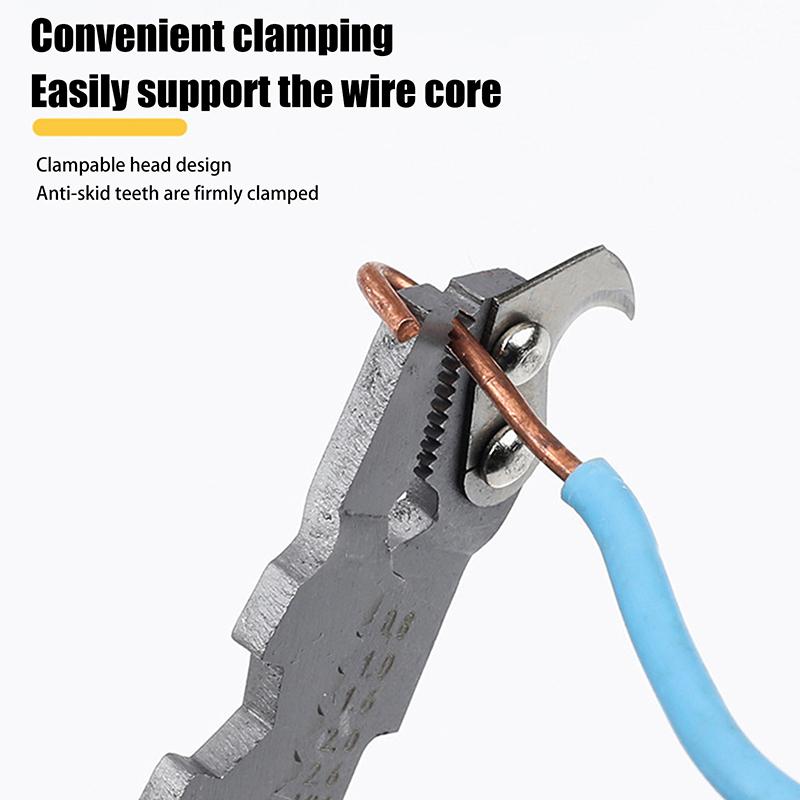 1Pcs Foldable Wire Stripper Multi-Function Pulley Tool For Crimping Splitting Winding Ideal For Electricians