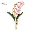 Plant Theme Brooch Flower Pin for Women, Golden Plated Floral Lapel Retro Blossom Badge Pin, Jewelry Daily Wear Parties Artistic