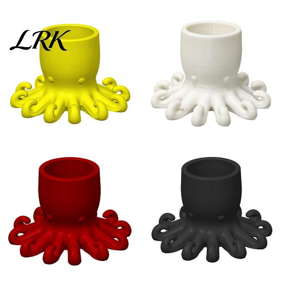Octopus Pen Cup 3D Printed Holder, Shape Pencil Cup, Cute Stable Container Ocean Animal Desktop Organizer for Home Office Accessory Style Decor