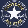 Men's Converse All Star Classic Printing Sports Round Neck Short Sleeve Navy Blue 10007887-A56