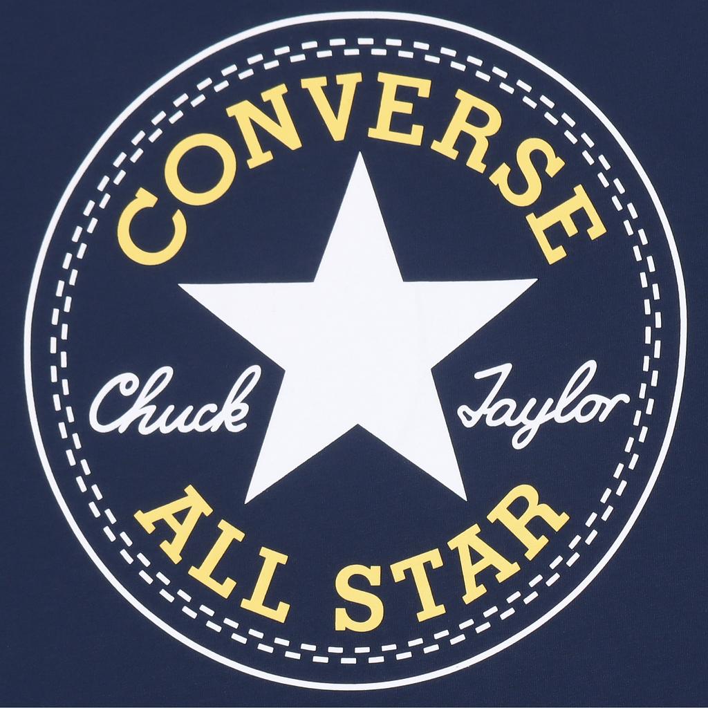 Men's Converse All Star Classic Printing Sports Round Neck Short Sleeve Navy Blue 10007887-A56