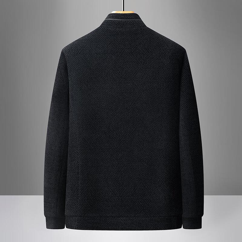 Yalu Men's Chenille Stand-Collar Casual Jacket