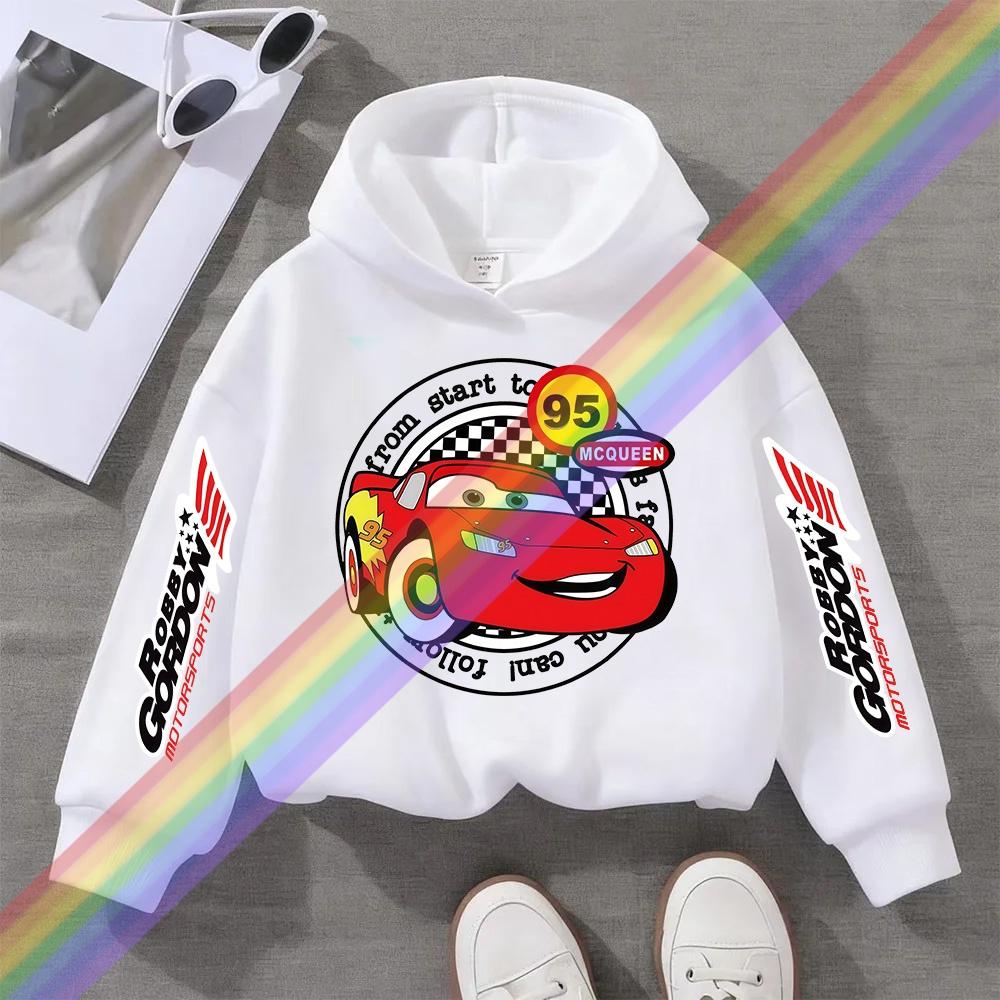 Children Hoodie Long Sleeve Car Print Spring Autumn Kid Boy Clothes Fashion Pullover