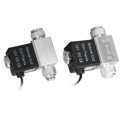 Válvula solenóide para aquário, sistema regulador de co2, saída dc 12v, conexão m10 * 1, rosca externa única