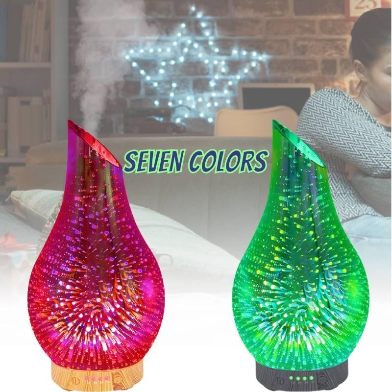 Seven Vase Humidifier Color Led Night Lights Essential Oil Diffuser Home Quiet