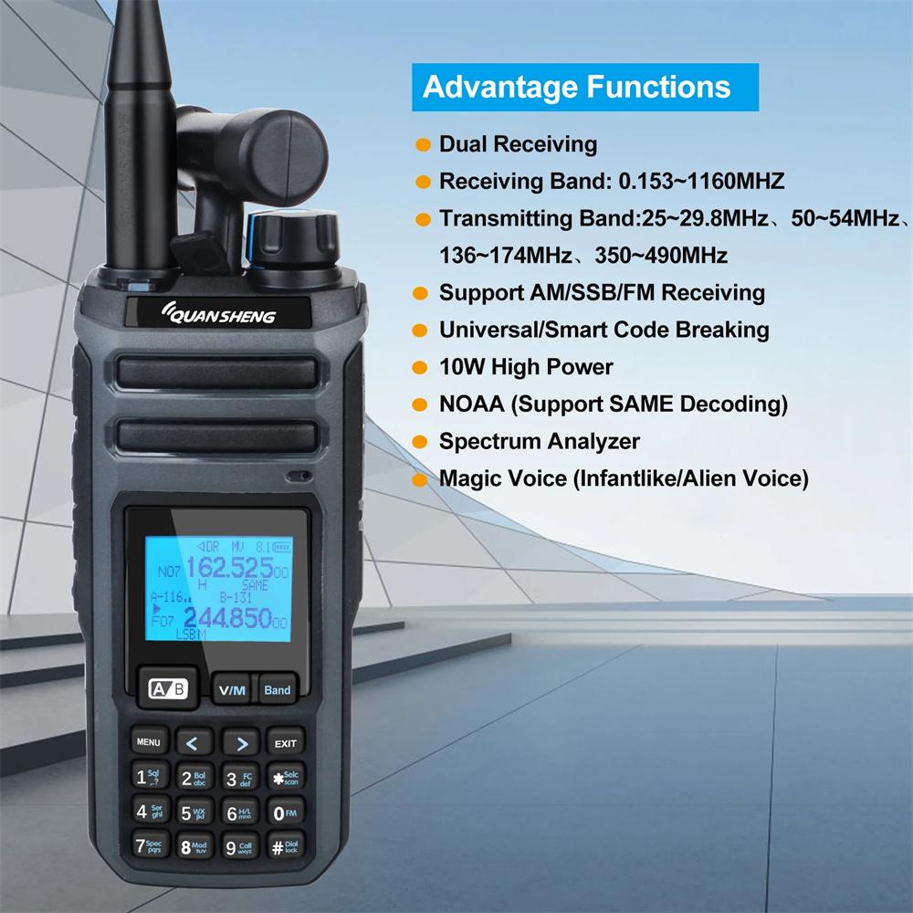 Quansheng TK11(5) 10W Dual Receiving AM FM SSB Multi Band  Walkie Talkie