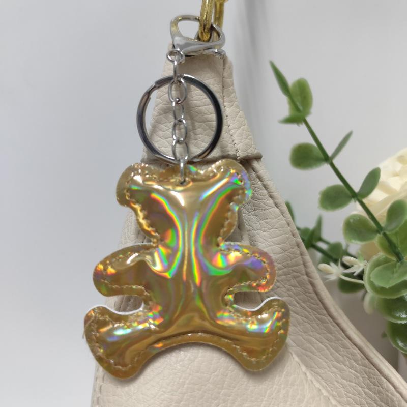 Милый Брелок-Подвеска Маленький Медвежонок с Кожаным Подвесом - Мультяшный Дизайн для Женщин