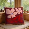 Flower Ins Simple Art Cushion Cover Silky Short Plush Invisible Zipper Dustproof Sofa Pillow Case For Home Decor