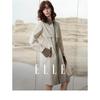 Women's Modern Color-block Shirt Collar Straight Dress