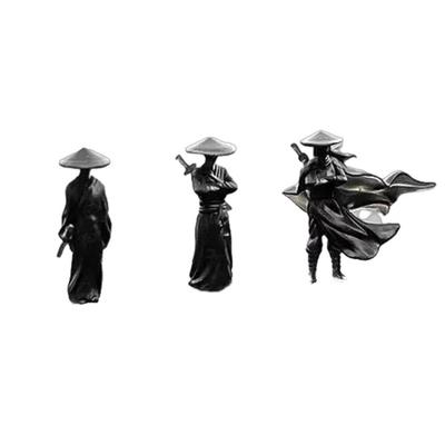 Ancient Chinese Warrior Swordsman Statue Miniature Resin Ornament for Car Dashboard Tabletop Display Decorative Figurine Unique Gift for Kung Fu