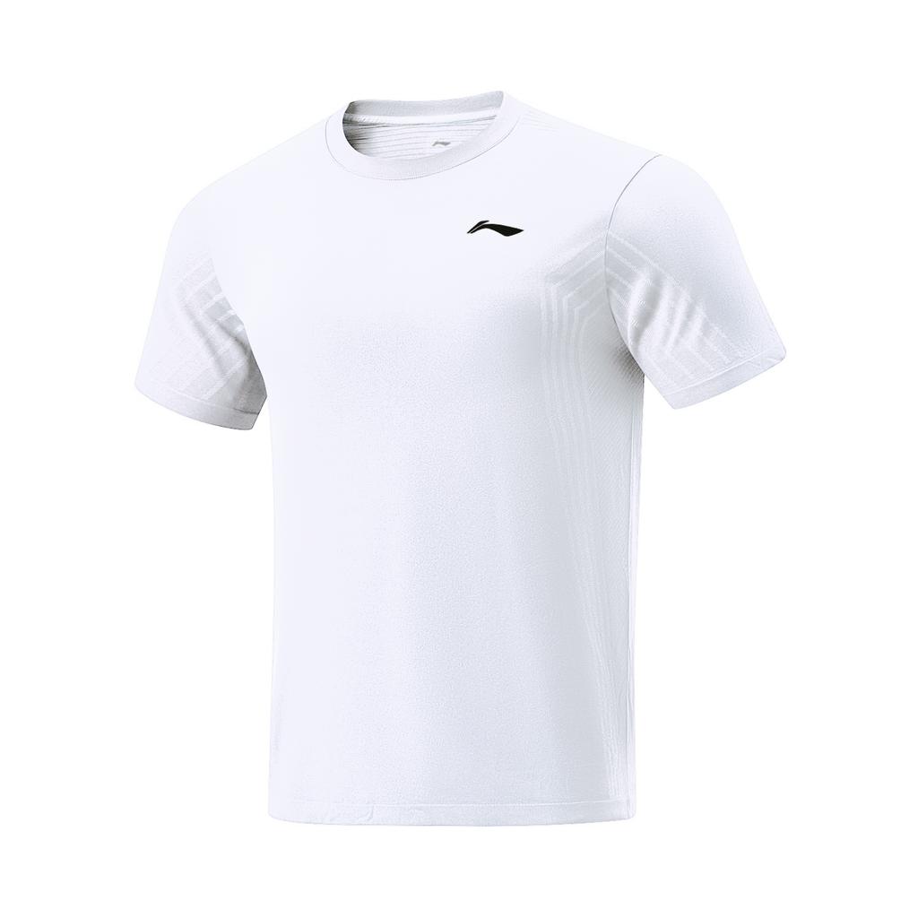 Li Ning Casual Sportswear Unisex White Short Sleeved Shirt+Black Shorts AATU015-5