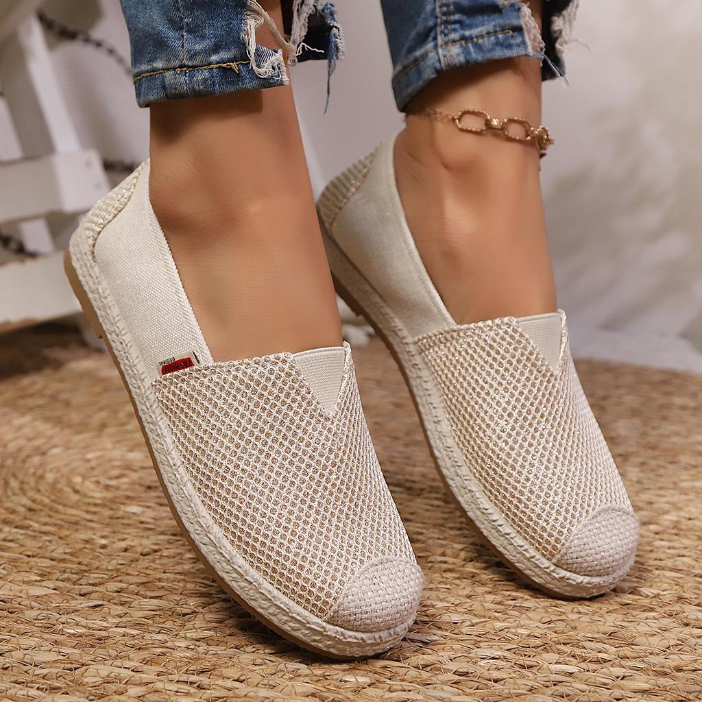 Women Flats Summer New Canvas Shoes Breathable Casual Loafers Slip-On Graffiti Espadrilles Flat Sneakers Women Zapatos De Mujer