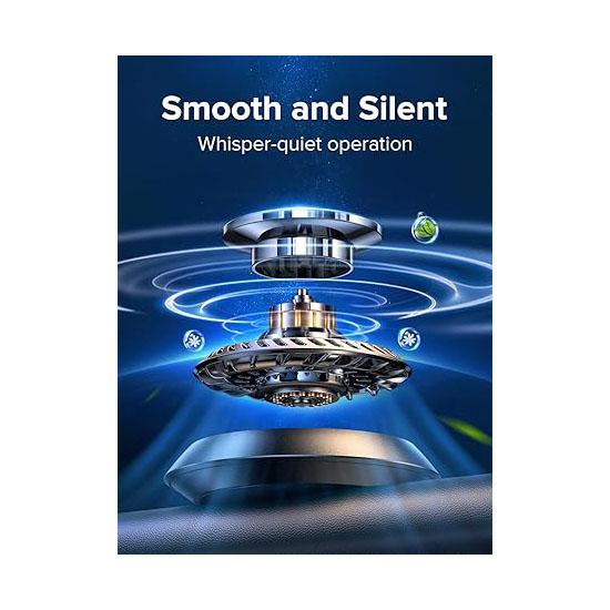 Solar Car Air Freshener, UFO Solar Automatic Rotating Diffuser
