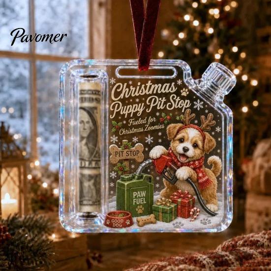 Feiertagsgeld-Geschenkhalter Weihnachts-Geld-Schmuckstück, Acryl für Bargeld, Einzigartiges Geschenk Lustige Weihnachtsbaum-Hänge Dekoration, Geschenke Party-Mitgebsel Karte