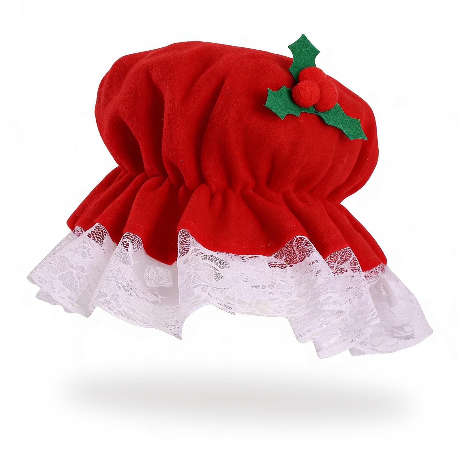 Santa & Mrs. Claus Christmas Costume Set - Role-Playing Cosplay Outfit with Hat One Size