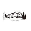 Mountain View Laser-Cut Black Iron Silhouette Wall Decoration